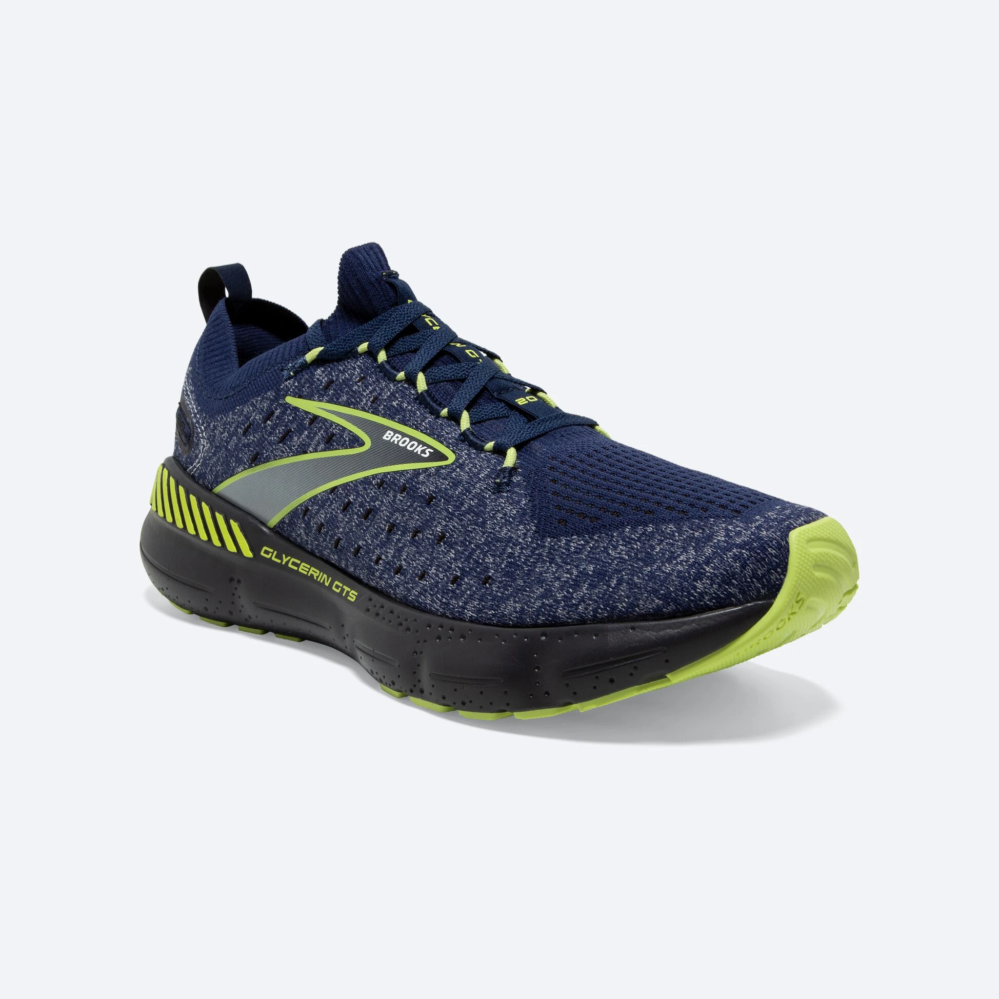 Brooks Glycerin StealthFit GTS 20 404 - Blue/Ebony/Lime - Image 2