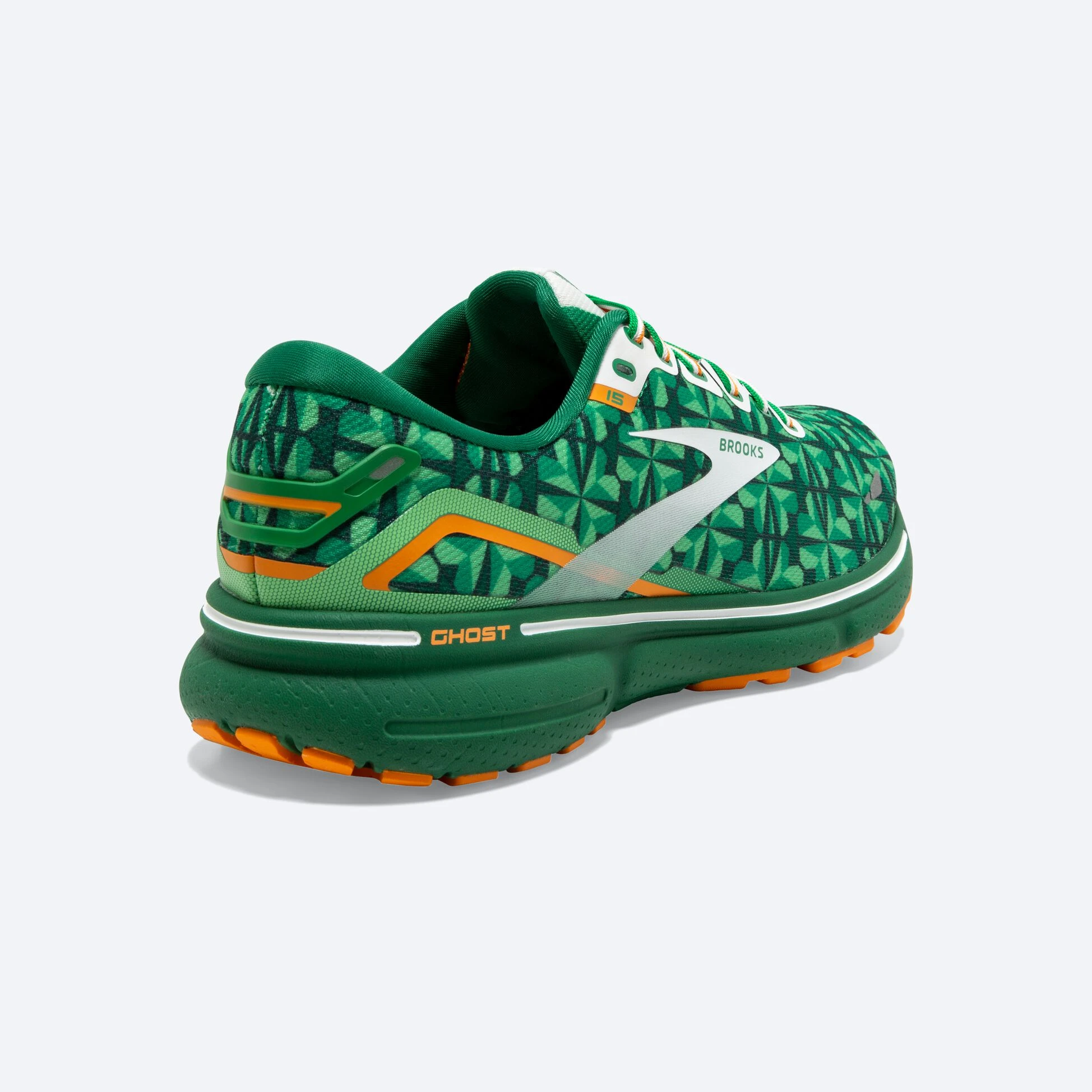 Brooks Ghost 15 371 - Green/White/Orange - Image 5