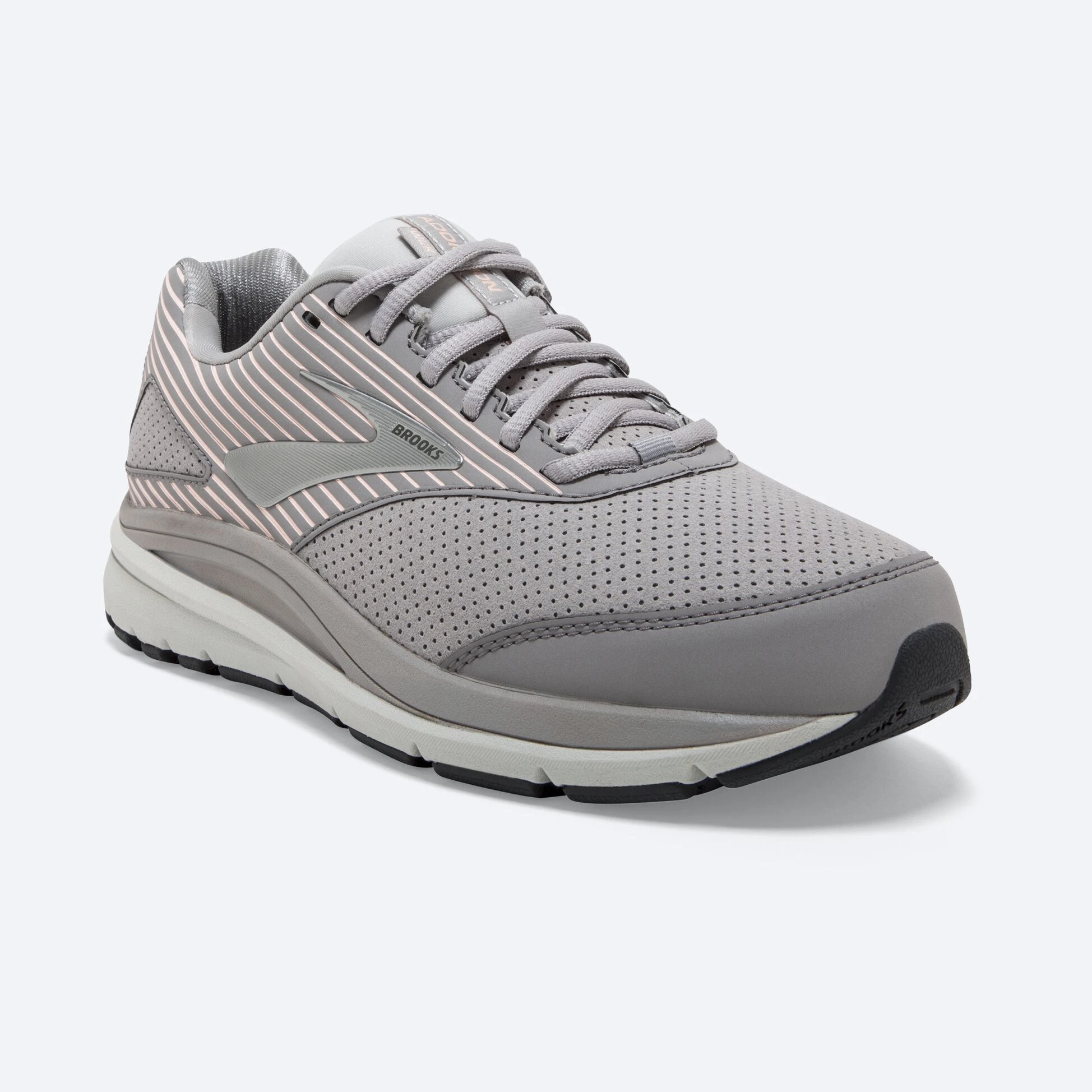 Brooks Addiction Walker Suede 007 - Alloy/Oyster/Peach - Image 2
