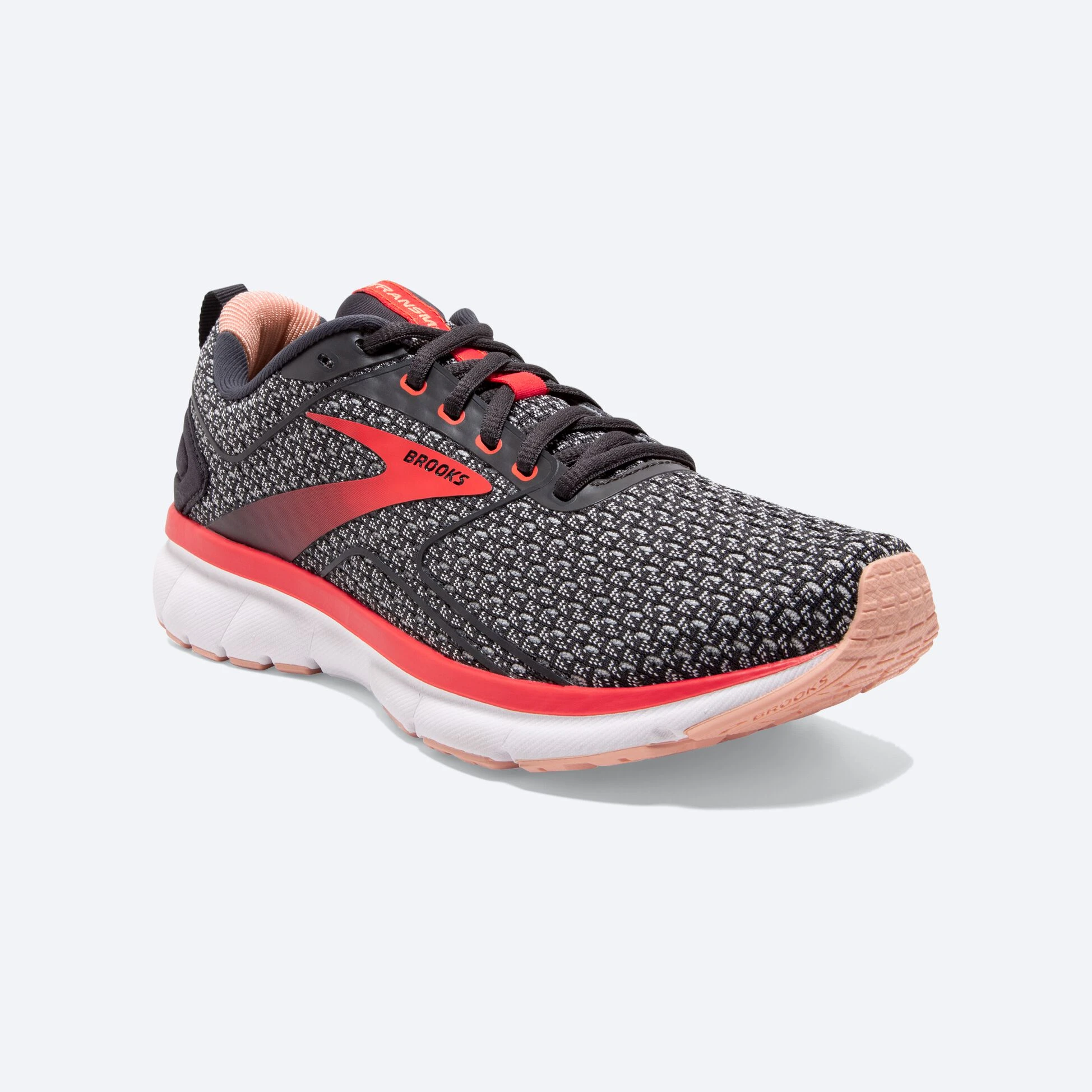 Brooks Transmit 3 018 - Ebony/Oyster/Hot Coral - Image 2