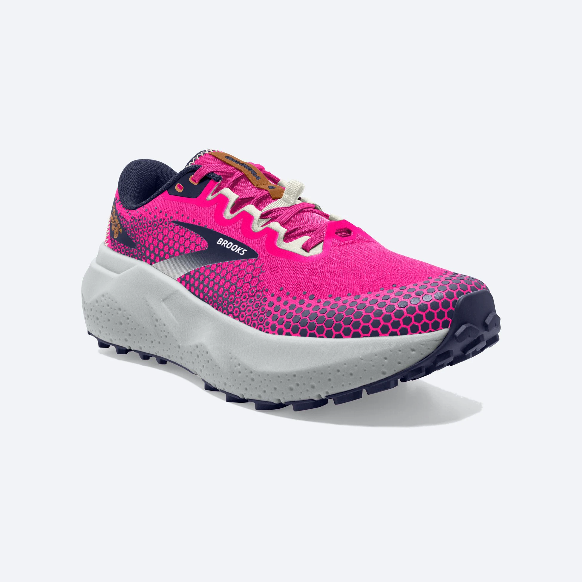 Brooks Caldera 6 645 - Pink Glo/Peacoat/Marshmallow - Image 2