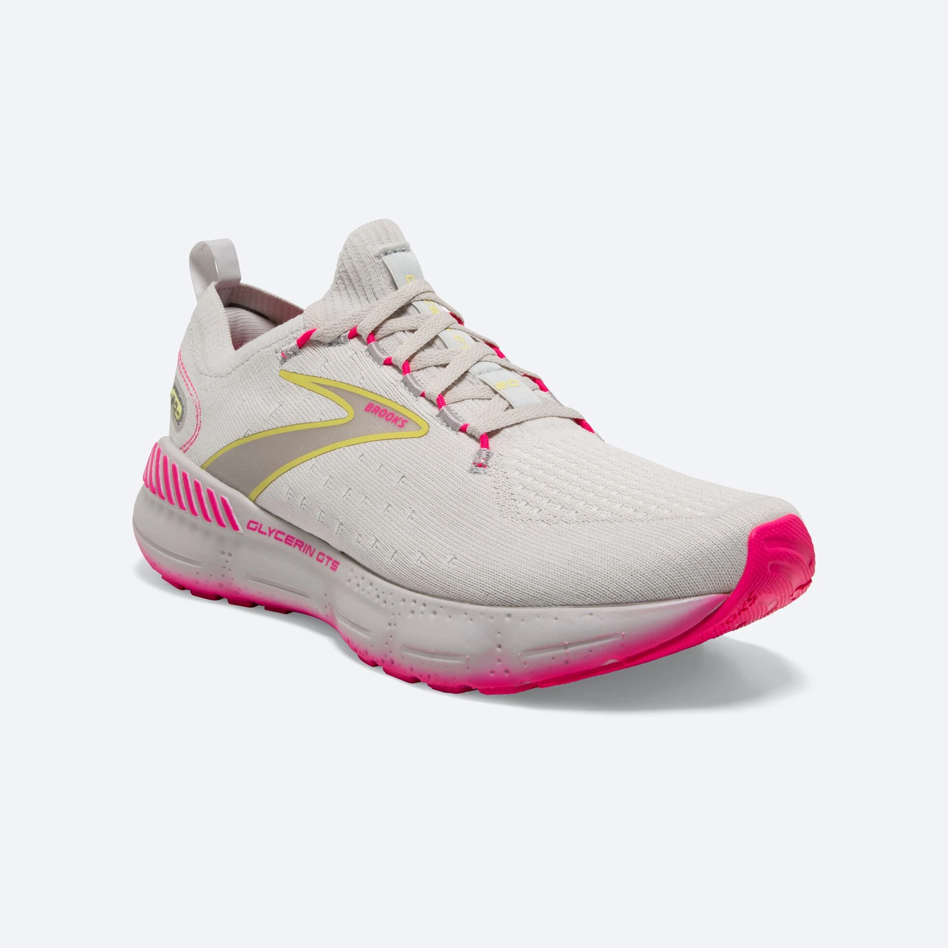 Brooks Glycerin StealthFit GTS 20 067 - Grey/Yellow/Pink - Image 2