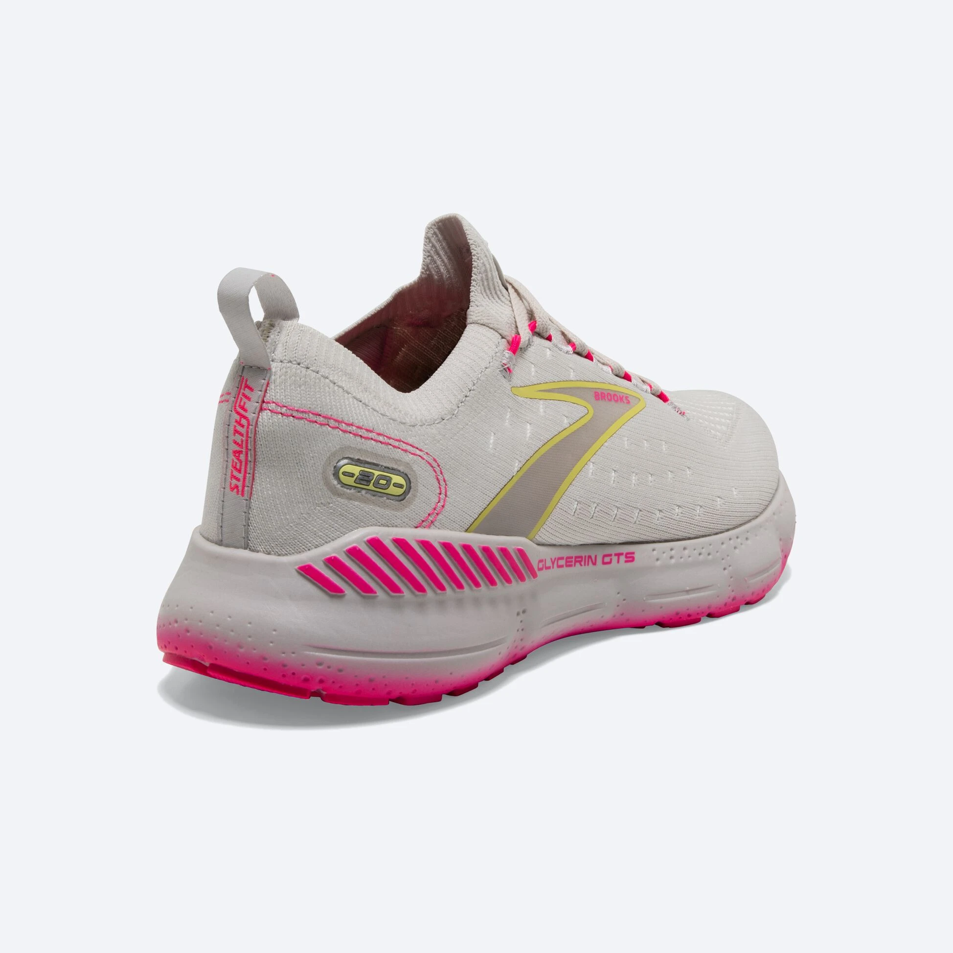 Brooks Glycerin StealthFit GTS 20 067 - Grey/Yellow/Pink - Image 5