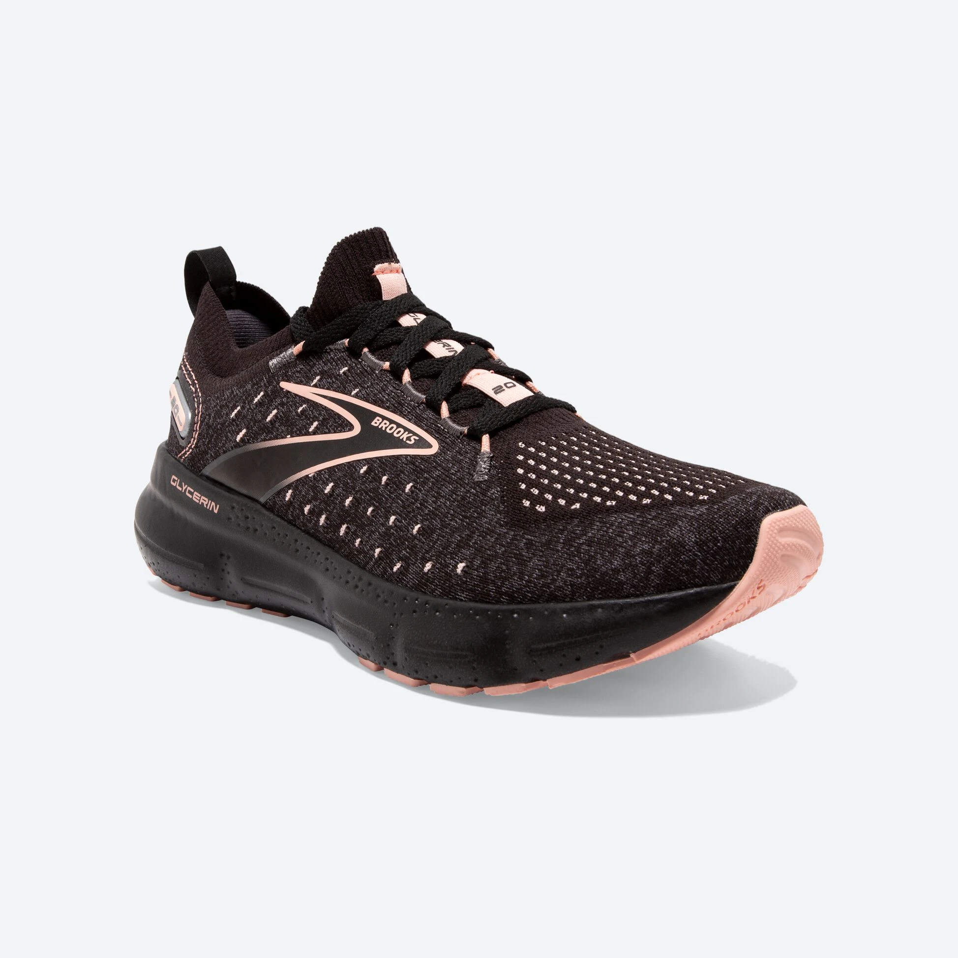 Brooks Glycerin StealthFit 20 026 - Black/Pearl/Peach - Image 2