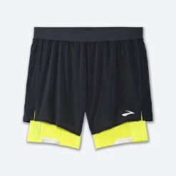 Brooks Run Visible 5" 2-in-1 Short 044 - Asphalt/Nightlife