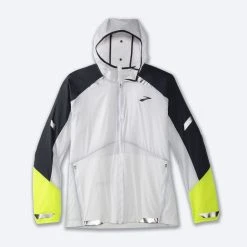 Brooks Run Visible Convertible Jacket 134 - White/Asphalt/Nightlife