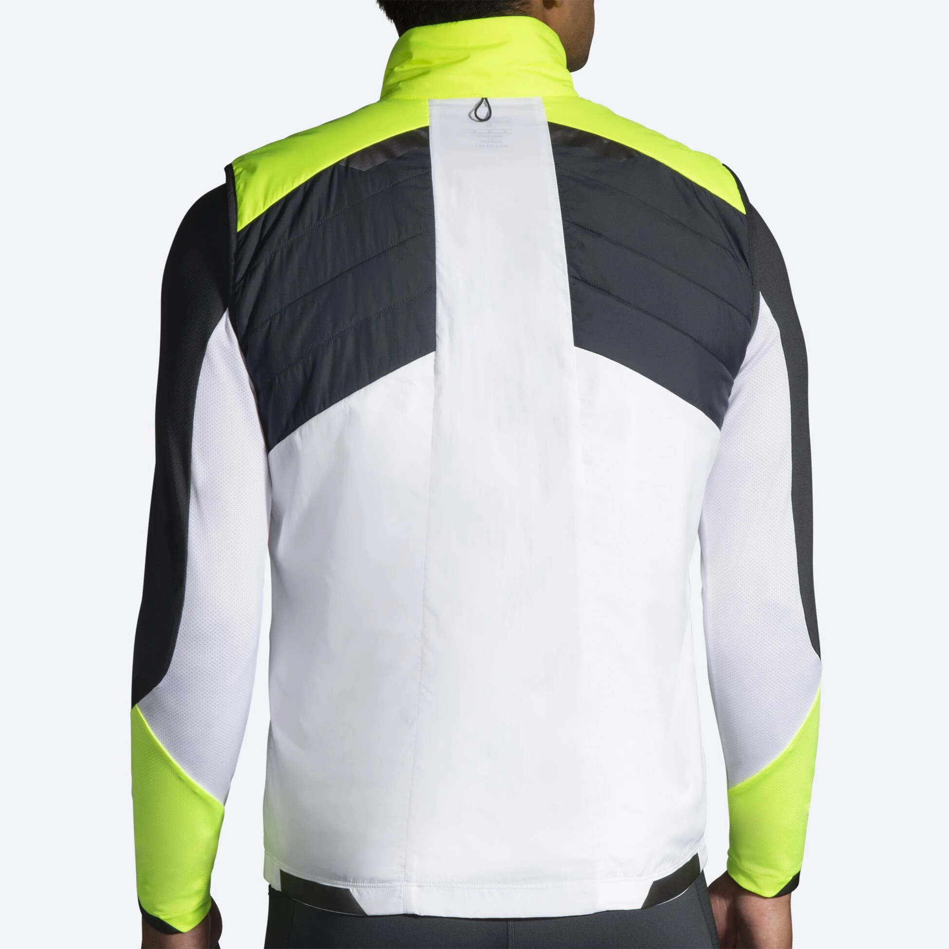 Brooks Run Visible Insulated Vest 134 - White/Asphalt/Nightlife - Image 3