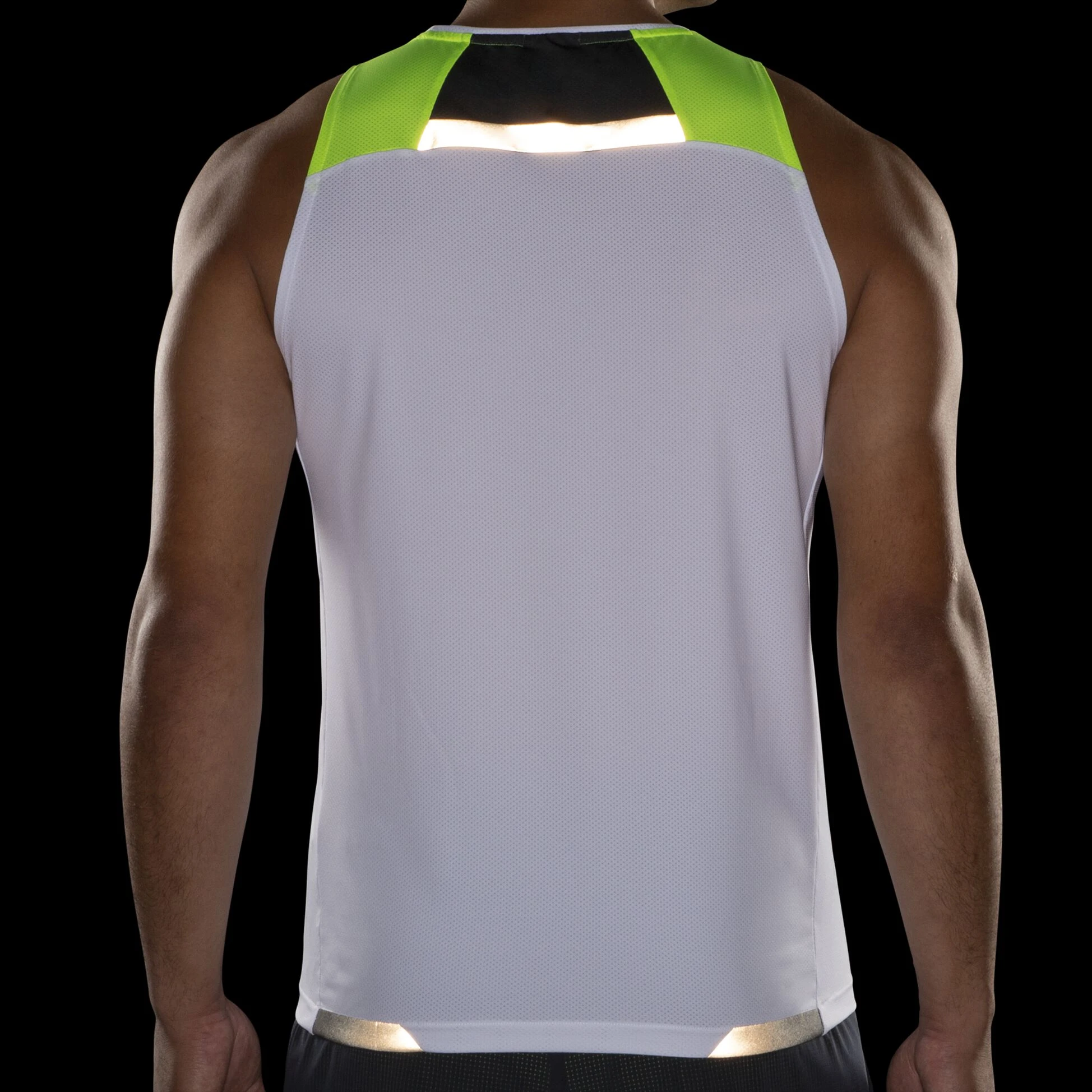 Brooks Run Visible Tank 134 - White/Asphalt/Nightlife - Image 6