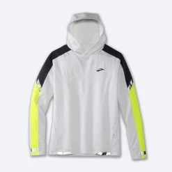 Brooks Run Visible Thermal Hoodie 134 - White/Asphalt/Nightlife