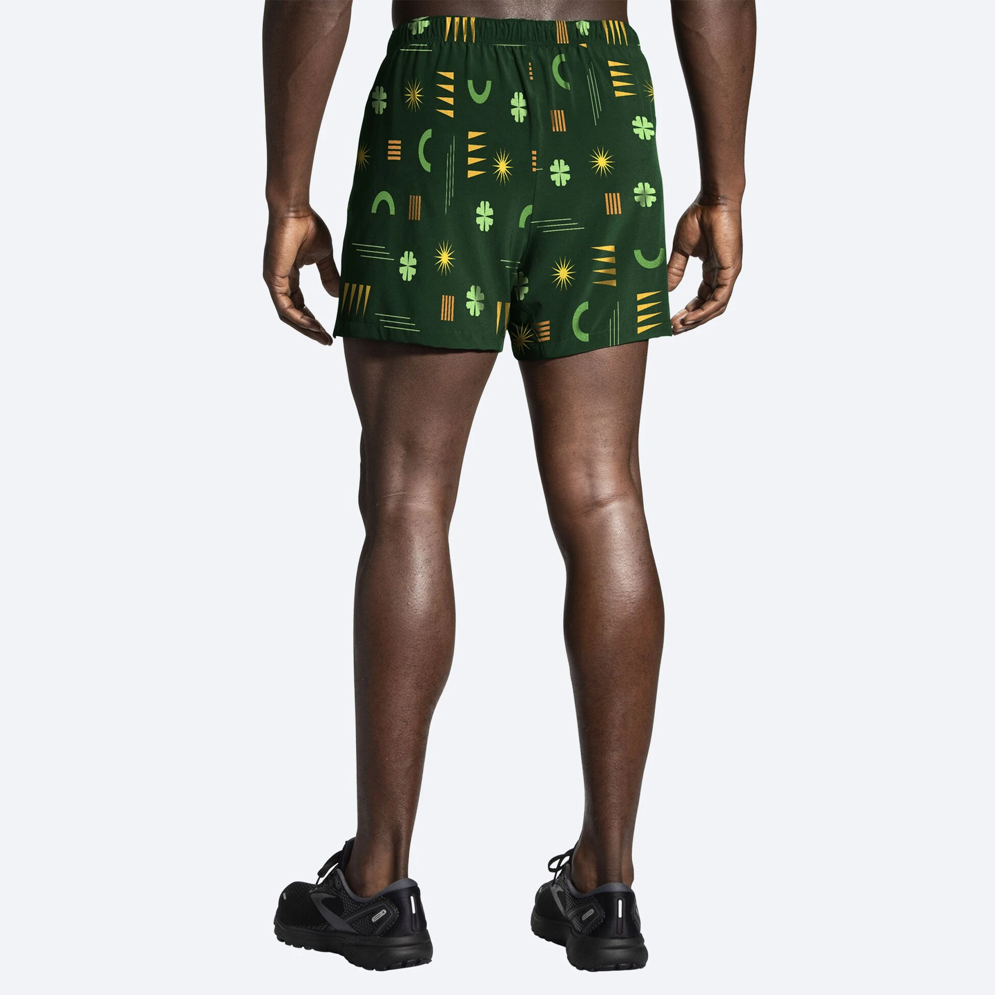 Brooks Moment 5" Short 327 - Green/Run Lucky - Image 3
