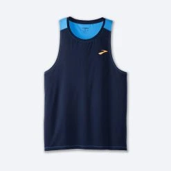 Brooks Atmosphere Singlet 2.0 454 - Navy/Spring Break
