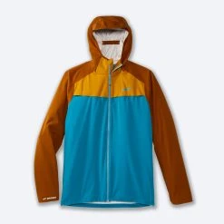 Brooks High Point Waterproof Jacket 411 - Pacific/Hazelwood/Ochre