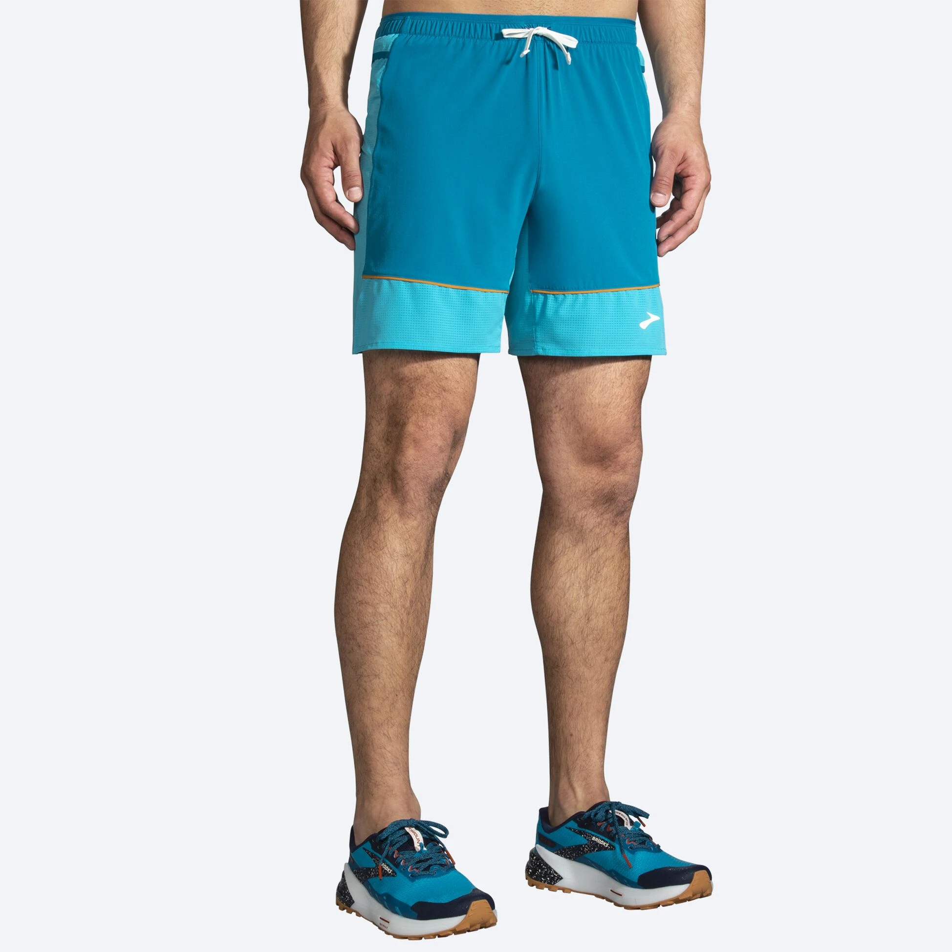 Brooks High Point 7" 2-in-1 Short 431 - Hyper Blue/Mist/Pacific - Image 2