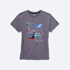 Brooks DSG Distance Short Sleeve 2.0 043 - Htr Shadow Grey Empower Her 23