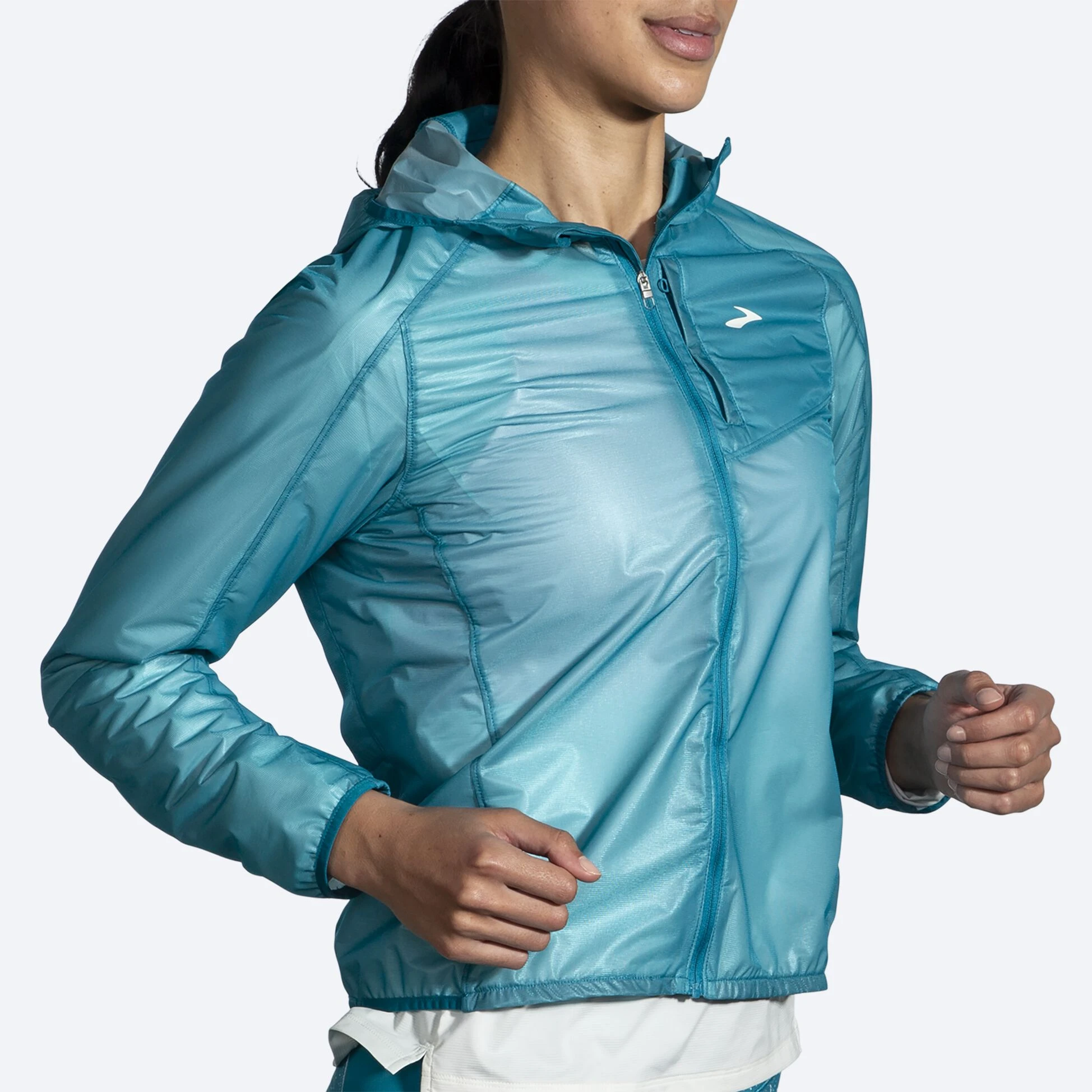 Brooks All Altitude Jacket 453 - Lagoon - Image 4