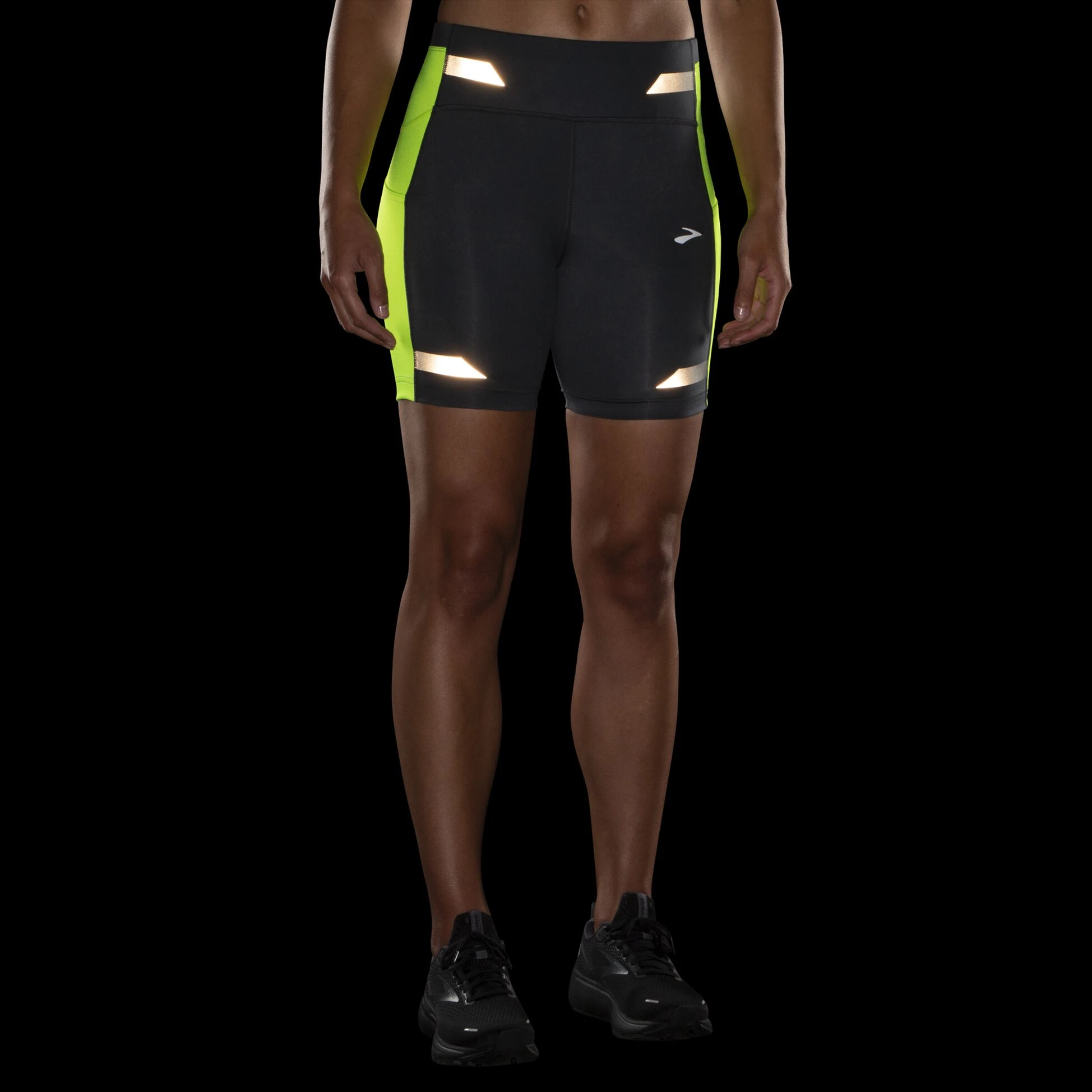 Brooks Run Visible 6" Short Tight 044 - Asphalt/Nightlife - Image 5
