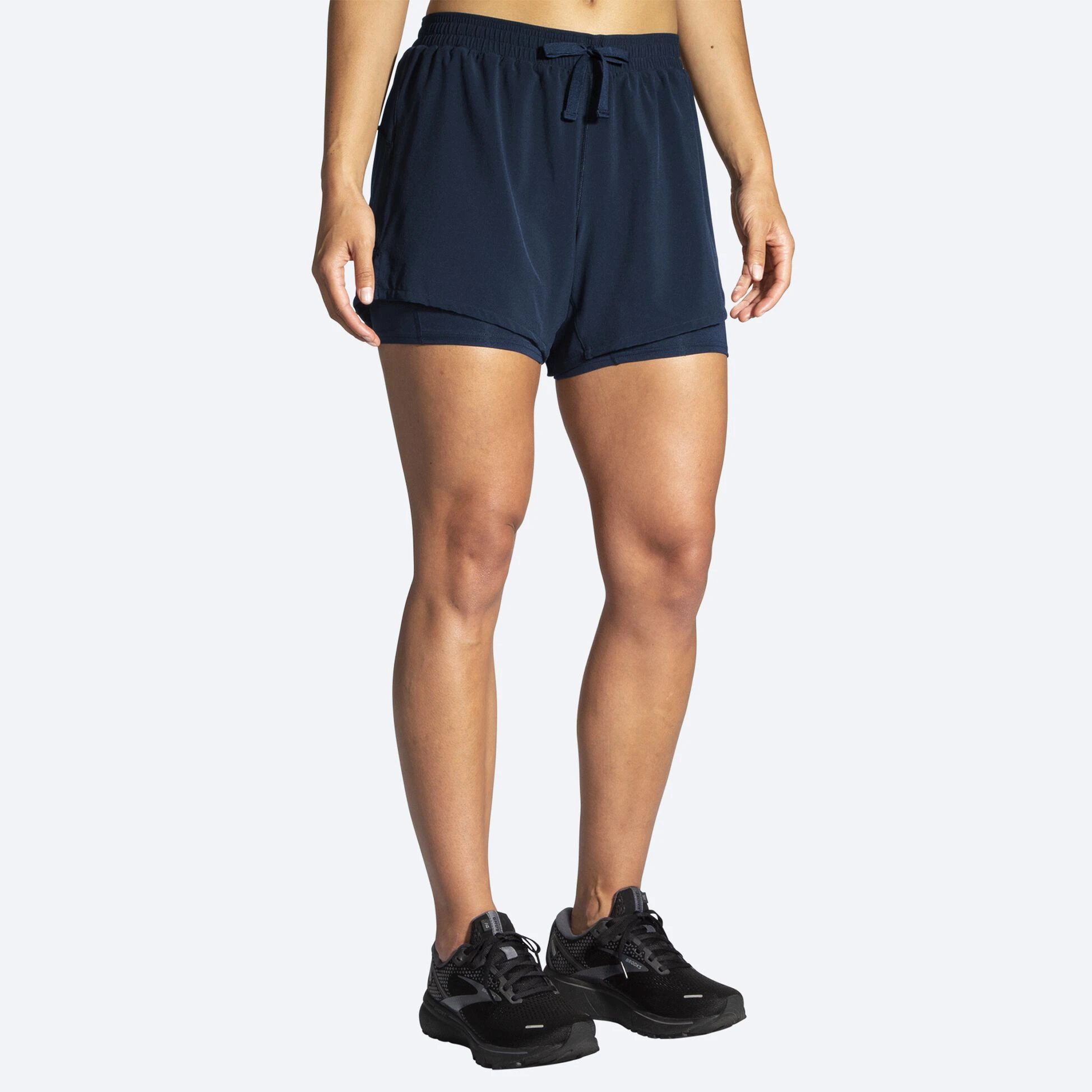 Brooks Moment 5" 2-in-1 Short 451 - Navy - Image 2