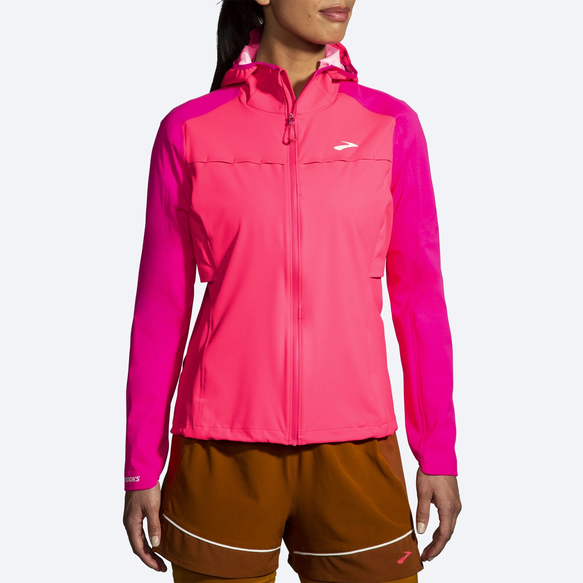 Brooks High Point Waterproof Jacket 653 - Hyper Pink/Fuchsia - Image 2