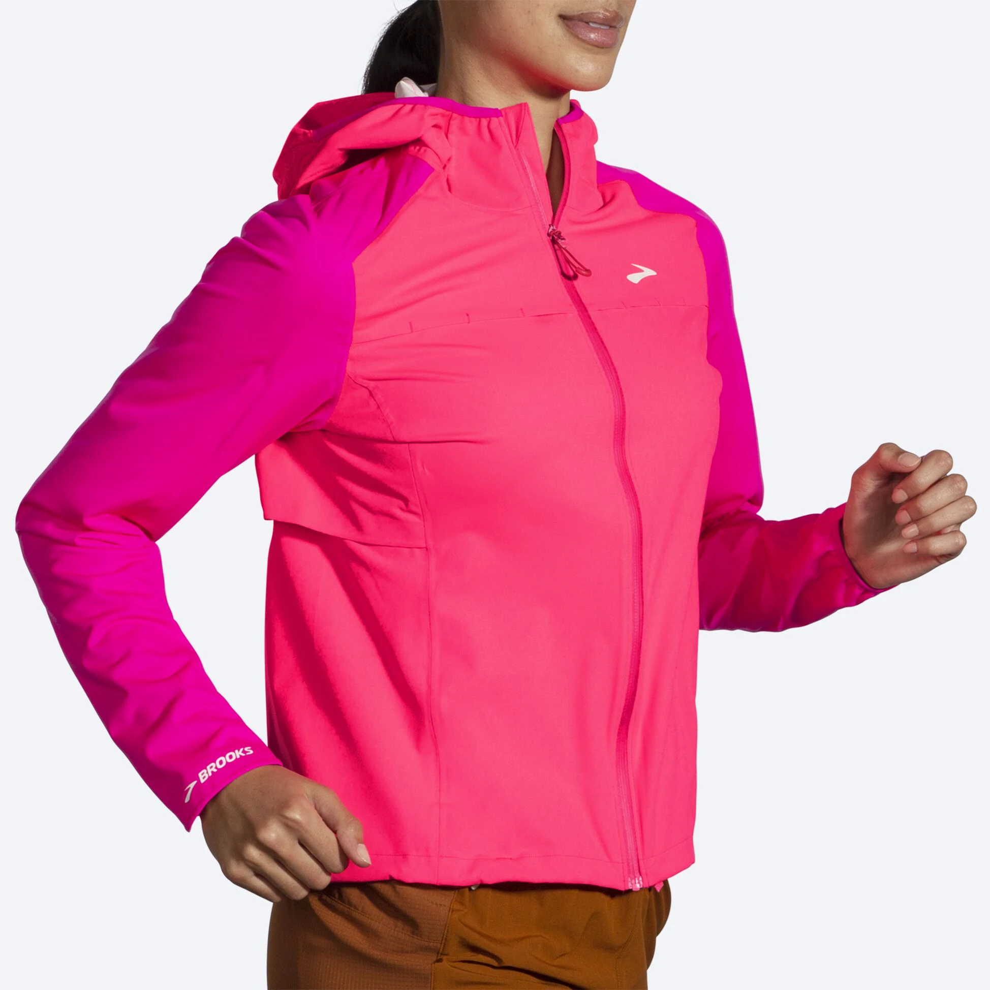 Brooks High Point Waterproof Jacket 653 - Hyper Pink/Fuchsia - Image 4