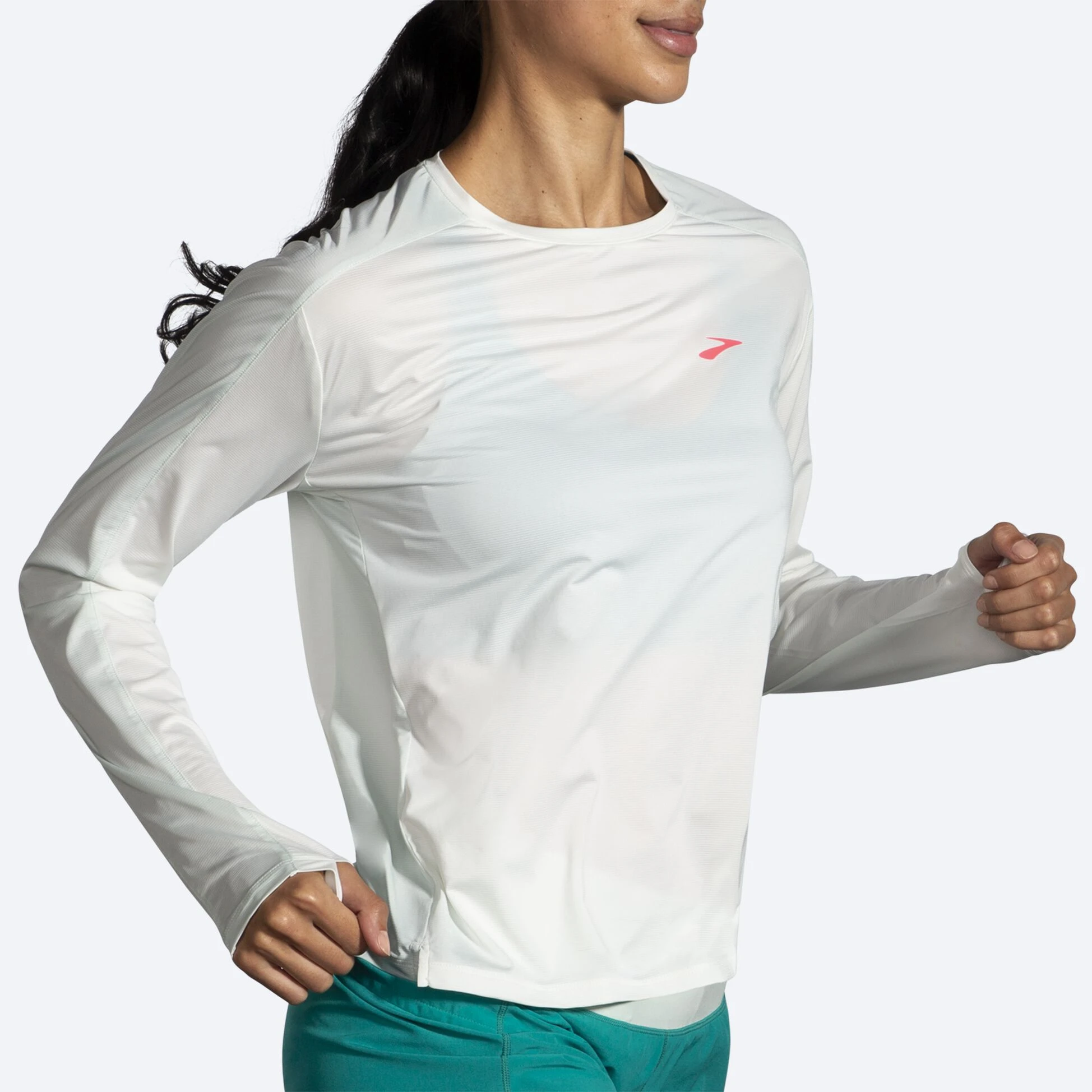 Brooks Sprint Free Long Sleeve 2.0 357 - Mint Mix - Image 4