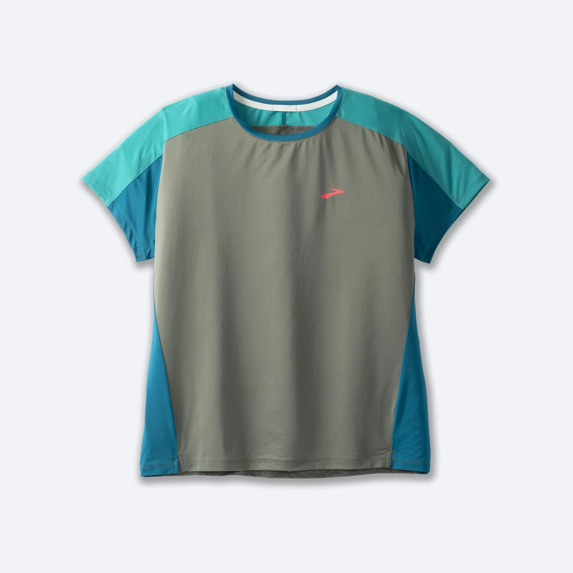 Brooks Sprint Free Short Sleeve 2.0 367 - Dark Pebble/Lagoon/Nile Green