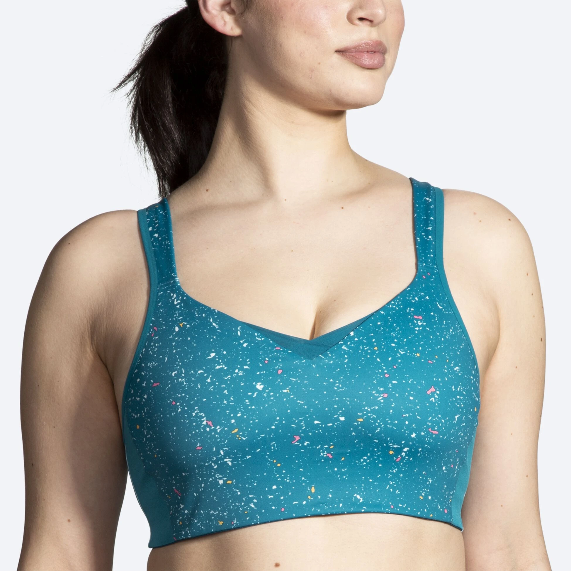 Brooks Drive Convertible Run Bra 464 - Lagoon Speckle Print - Image 2