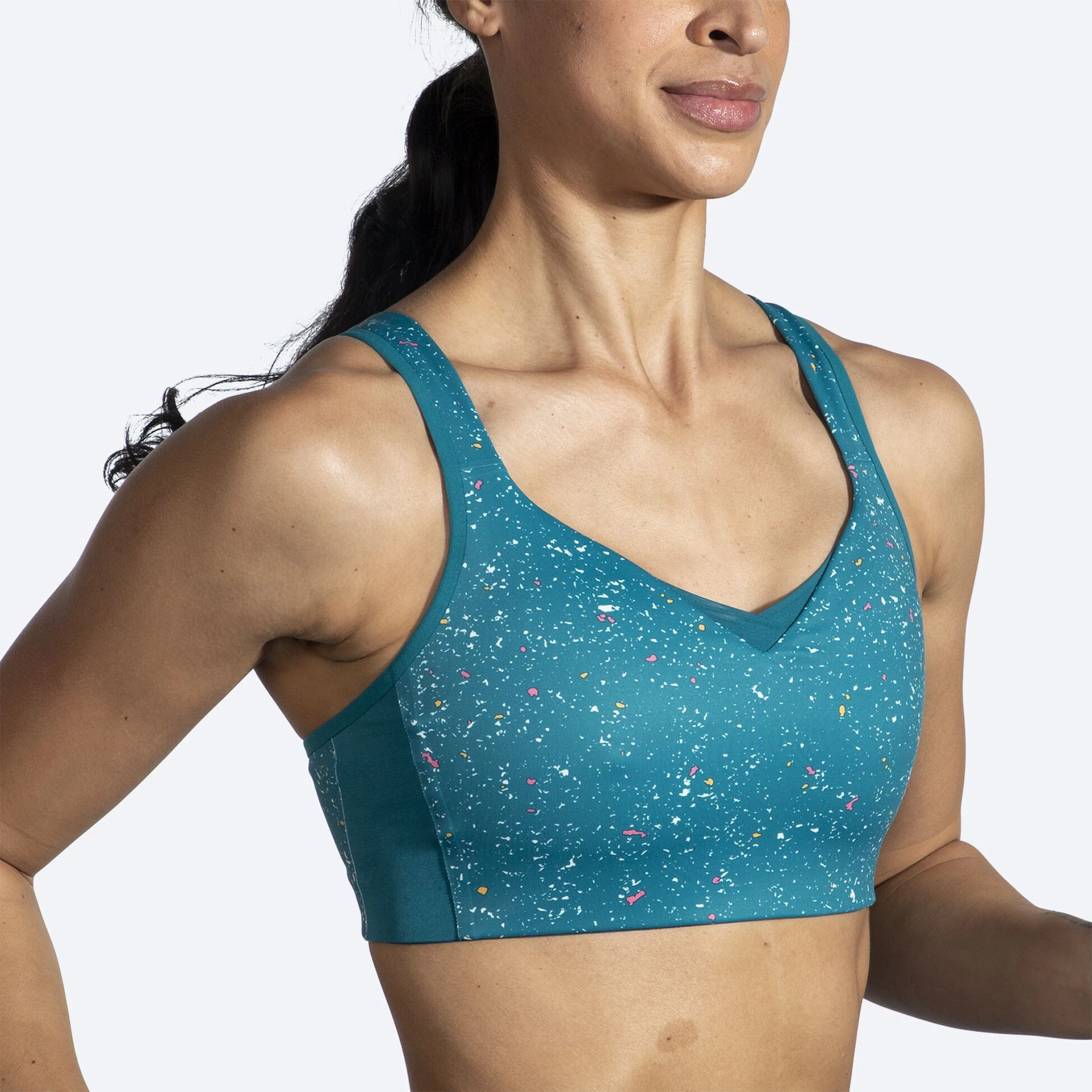 Brooks Drive Convertible Run Bra 464 - Lagoon Speckle Print - Image 5