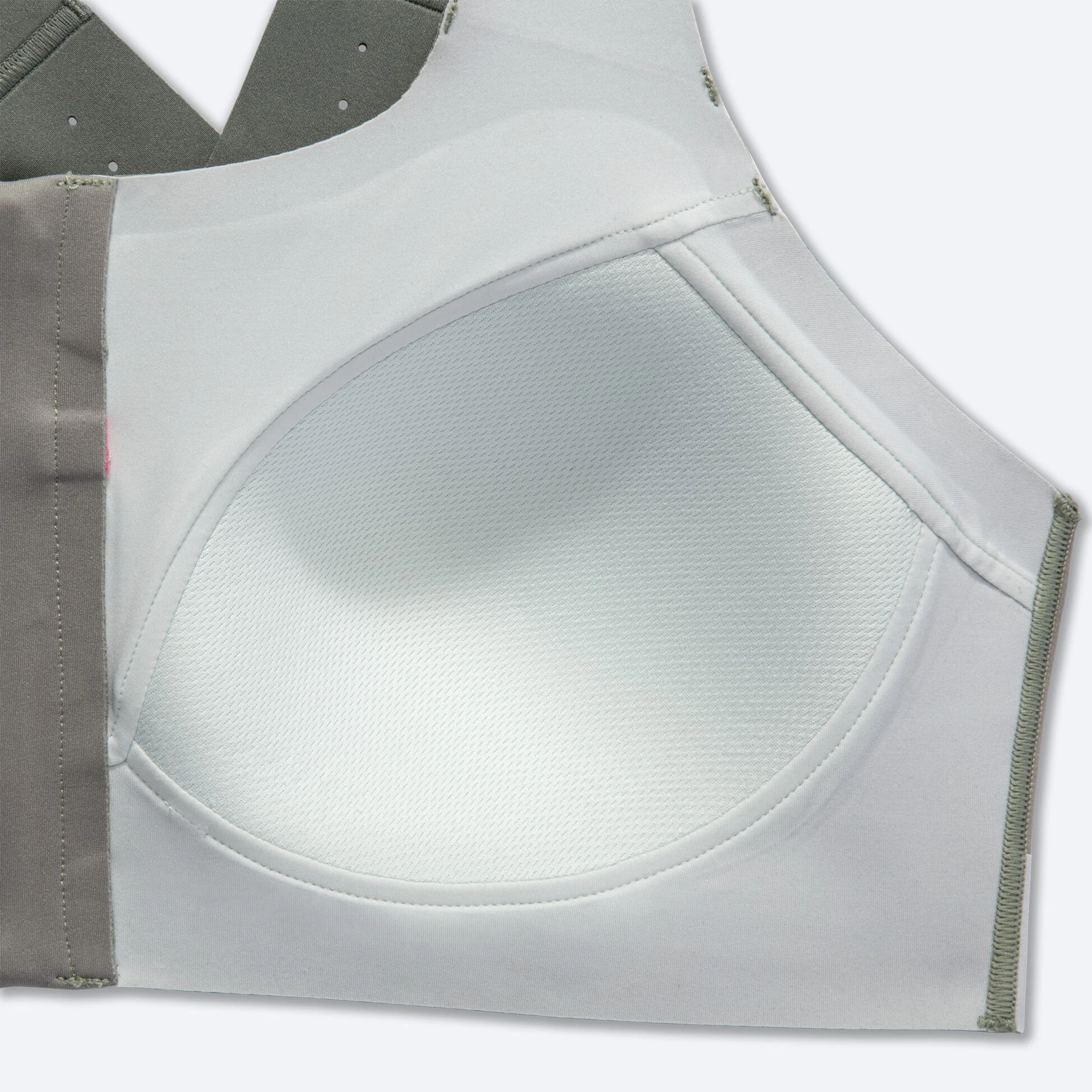 Brooks Dare Zip Run Bra 2.0 326 - Pebble/Dark Pebble/Cool Mint - Image 10