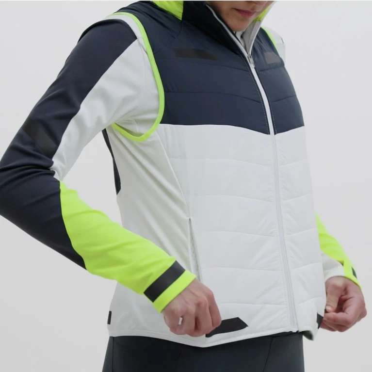 Brooks Run Visible Insulated Vest 134 - White/Asphalt/Nightlife - Image 6